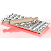 imperia Ravioliform Ravioli Classici, Aluminium, für 36 Ravioli, inkl. Nudelholz, Aluminium