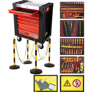 KS Tools PERFORMANCEplus Werkstattwagen e10 mit 164 isolierten Werkzeugen - 117.6155