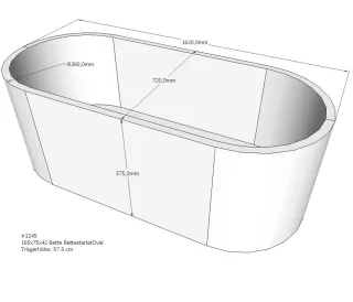 Neuesbad Wannenträger für Bette Starlet 165x75 oval SW12495