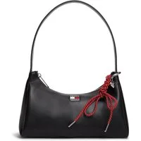 Tommy Jeans Schultertasche TJW CITY CHARM SHOULDER BAG, Damen Schultertasche, Henkeltasche mit farbigem Schmuckelement