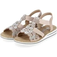 Rieker Rieker V0613-90 Damen Synthetik pink Sandalette