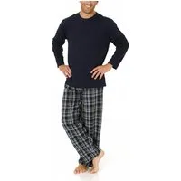 Normann Pyjama Herren Pyjama Mix& Match Schlafanzug, Hose gewebt, Oberteil Wirkware