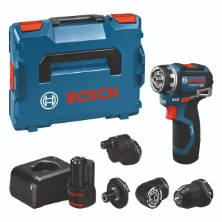 Bosch Schrauber GSR 12V-32 FC, 2x GBA 12V 2.0Ah, diverse Aufsätze, L-BOXX - 06019N7101