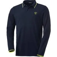 Chiemsee Langarm-Poloshirt aus formstabilem Baumwoll-Piqué