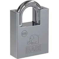 BASI Vorhängeschloss Vorhangschloss, (Packung, 1-tlg), Sicherheitsschloss, beschichtet, B40mm, Bügelschutz, 2 Bahnenschlüssel