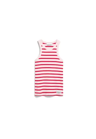Armedangels - KANITAA STRIPE TOP pink mist-mars red - Gr. - M