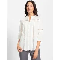 Witt Klassische Bluse Baumwoll-Bluse 3/4-Arm