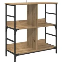 vidaXL Bücherregal Regal 4 Ebenen 78,5 x 33 x 82 cm Holzwerkstoff Artisan-Eiche, 1-tlg.
