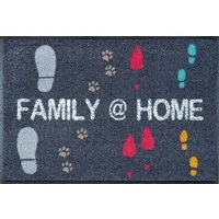 wash+dry by Kleen-Tex Fußmatte Family @ Home, rechteckig, Höhe: 9 mm, Schmutzfangmatte, mit Spruch, In- und Outdoor geeignet, waschbar