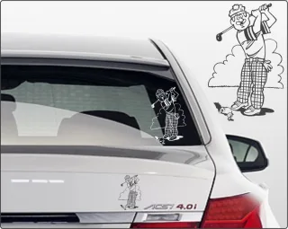 Autoaufkleber Golfer
