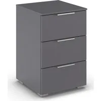 OTTO home Nachtkommode Nachttisch Nachtschrank Schubladen Sideboard Schubladenkommode CORTONA (Breite 40 cm inkl. SOFT-CLOSE-FUNKTION, mit moderner Dekor-Front), mit 3 geräumigen Schubladen, Kantengriff aus Metall MADE IN GERMANY