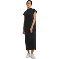 urbandreamz Jerseykleid Damen Kleid Shirt Long Extended Shoulder Lang geschnitten Langkleid
