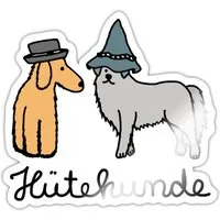 Spreadshirt Aufkleber Hütehunde Hunde Wortspiel Sticker Aufkleber