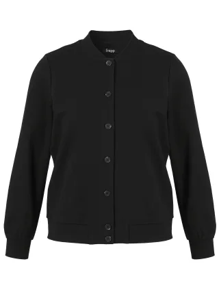 Frapp - Jacke Stehkragen 1/1 Arm Knöpfe black - Gr. - 44