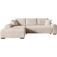 storez24 Ecksofa Ellen - Vanilla, mit Relaxfunktion