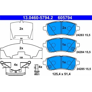 ATE Bremsbel?ge vorne Daihatsu Ford Mazda Subaru
