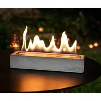 GRAURAUM Tischfeuer 'Theo' Ethanol Tischkamin (30cm), Tischfeurstelle, Dekokamin, Betonsockel