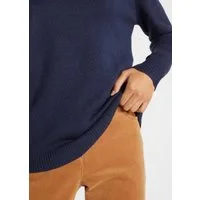 bonprix Strickpullover aus Polyacryl, mit Rundhals-Ausschnitt, lässige Passform