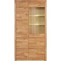 OTTO home Vitrine Silkeborg teilmassiv, schöne grifflose Optik