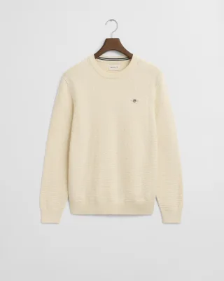 GANT - Rundhalspullover mit Mikrostruktur - Gr. - XXXL