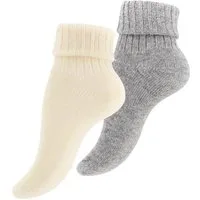 Cotton Prime® Norwegersocken Alpaka Socken mit Umschlag (2-Paar) wärmend und weich
