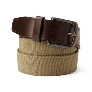 Stretch-Gürtel für Herren, Herren, size: regular, Schwarz, Gummi/Polyester-Mischung, by Lands' End