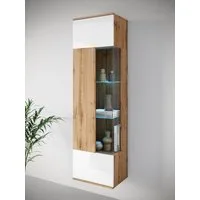 OTTO home Vitrine Kenia, stehend und hängend, Türanschlag wechselbar (1-St) Vitrineschrank mit Glastüren 160 cm Höhe