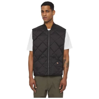 Dickies Diamantgestepptes Weste Herren Schwarz Gilets