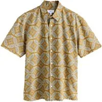 Next Kurzarmhemd Kurzarm-T-Shirt mit Kachel-Print (1-tlg)