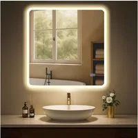 CLP Wandspiegel Jericho (1er), Anti-Beschlag, LED-Licht, dimmbar, 3 Modi, IP44
