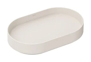 Hansgrohe Xuniva Evo U Aufsatzwaschtisch 650/400 ohne Hahnloch und Überlauf, Sandbeige Matt, 6032578 60325780