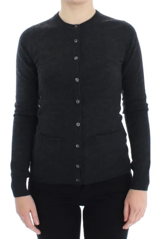 Dolce & Gabbana Women's Gray Wool Button Cardigan Sweater