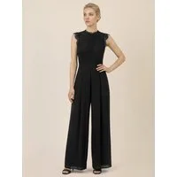 Apart Jumpsuit mit Spitzentop und weitem Bein