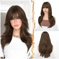 LuxusKollektion Kunsthaarperücke Perücke Pony Damen Synthetik Haarschnitt Party 50cm Honig Braun