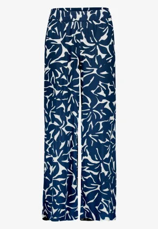 zero - Stoffhose mit Blumenmuster Blue - Gr. - 34
