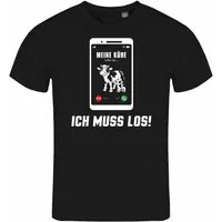 deinshirt Print-Shirt Herren T-Shirt Meine Kühe rufen an Funshirt mit Motiv