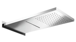Herzbach Herzbach Living Spa Regenbrause Wand Regen/Schwall 270mm x 593mm gebürstet, 11.661500.2.09 11.661500.2.09