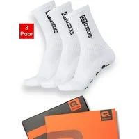 QOLONIA Socken Fußball Grip Socken Unisex Größe 39-46 3er Pack /QSOCKS (Packung, 3 Paar) Anti-Rutsch Fußballsocken & Feuchtigkeitsableitende Sportsocken