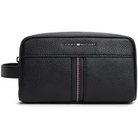 Tommy Hilfiger Kulturbeutel TH CENTRAL WASHBAG, Unisex Minibag, Hygienebeutel mit praktischer Handschlaufe