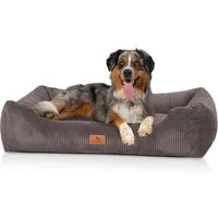 Knuffelwuff Tierbett Hundebett aus Cord Olivia, Schaumstoffflocken