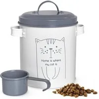 Sendez Katzen-Futterspender Trockenfutterdose mit Deckel Löffel Tierfutter Katzenfutterbox