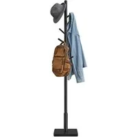 VASAGLE Garderobenständer Kleiderständer, Massivholz, 30 x 30 x 175 cm
