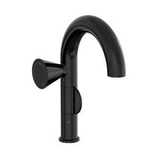 VitrA Liquid Einhebel-Waschtischmischer Einlochmontage Höhe 29 cm Schwarz Hochglanz,A4275539 A4275539
