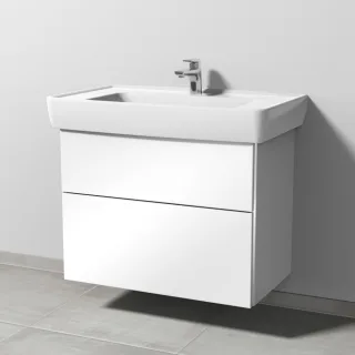 Sanipa 3way Waschtischunterbau zu Laufen Pro A Waschtisch mit 2 Auszügen, Weiß-Glanz BS75878