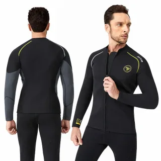ZCCO 1.5mm Diving Suit Comfortable Neoprene Long Sleeve Waterproof Front Zipper Smooth Design Water Sport Jacket for Sur
