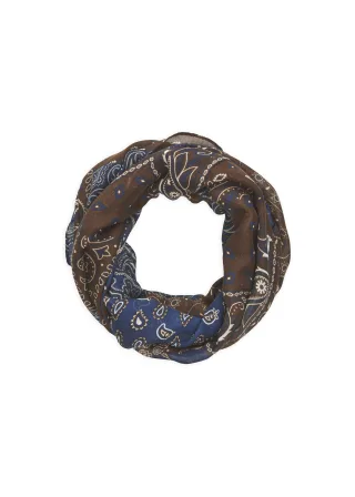 Loop aus recyceltem Polyester mit Bandana-Print braun