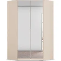 OTTO home Eckkleiderschrank Kleiderschrank Schrank Ankleidezimmer Schlafzimmer Garderobe AGORDO (in zwei Griff-Farben, Breite/Tiefe 117x117 cm, Höhen 210/229 cm) mit Spiegeltüren, voll ausgestattet mit viel Stauraum MADE IN GERMANY