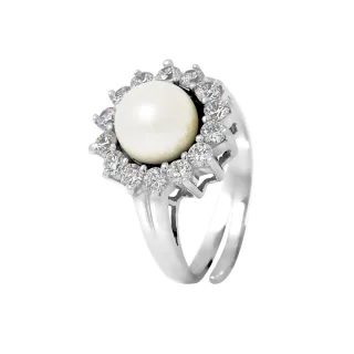 DIADEMA - Prestige-Ring mit Süßwasserperle - Pure White Kollektion