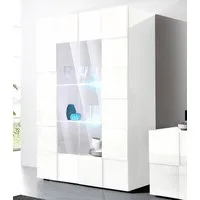 Home affaire Vitrine Dama Höhe 166 cm, Breite 121 cm, Stauraumvitrine mit 2 Türen, Standvitrine - Front in 3D-Optik, viel Stauraum, verschiedene Farben