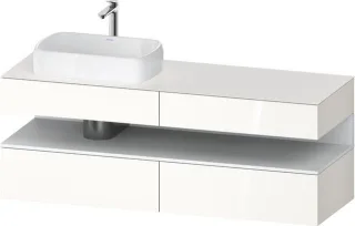 Duravit Qatego Konsolenwaschtischunterbau wandhängend Weiß Hochglanz 1600x550x600 mm - QA47770182200 QA4777018220000